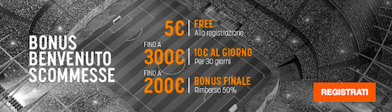 codici bonus benvenuto scommesse