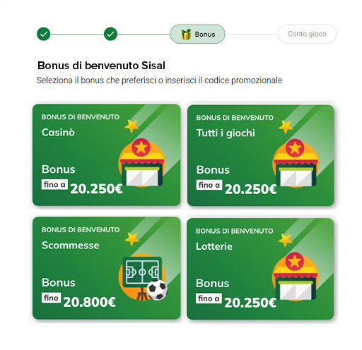 Codice Promozionale Sisal 2024 » Coupon attivo, Bonus 20.800€