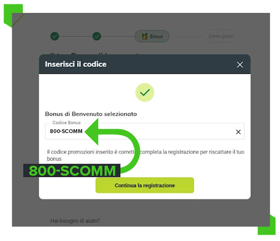 sisal codice promo scommesse