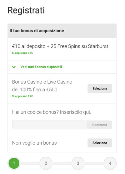 codice bonus unibet
