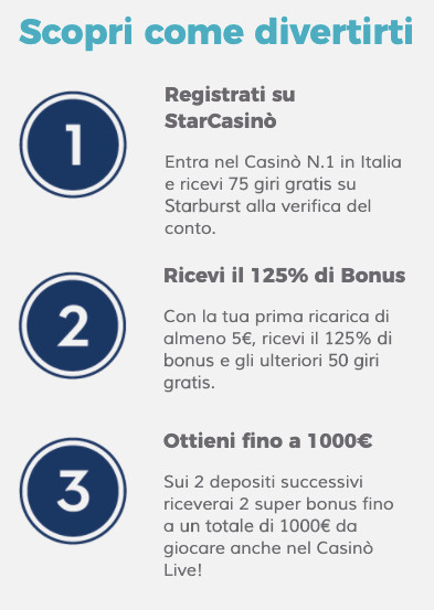 starcasino codice bonus
