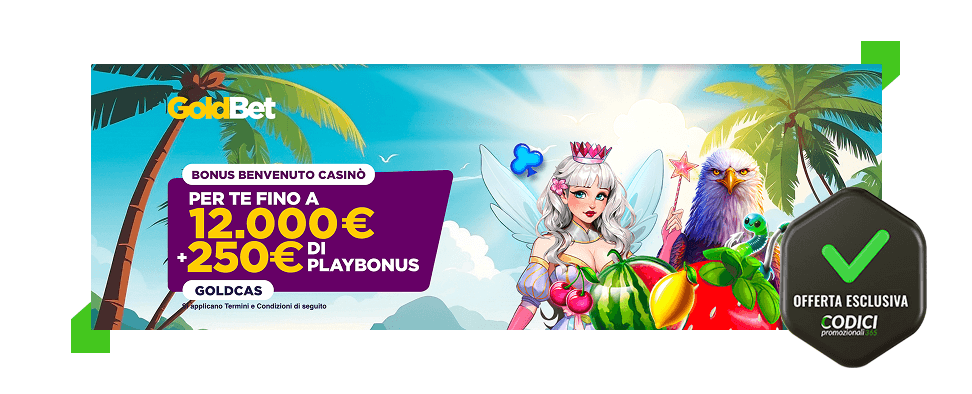 Goldbet codice promo casino