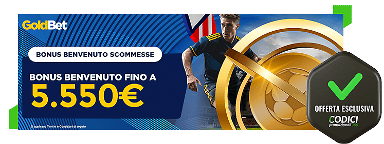 Codice promozionali goldbet scommesse