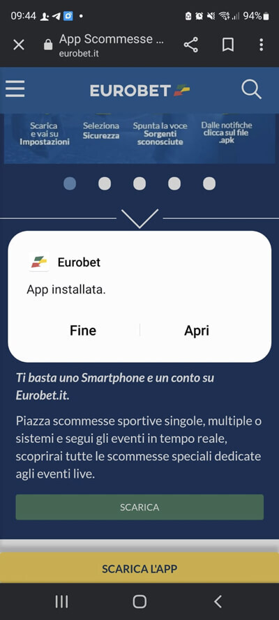 Eurobet App come scaricare