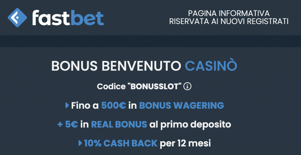 bonus benvenuto casino fastbet